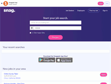 Tablet Screenshot of m.snagajob.com